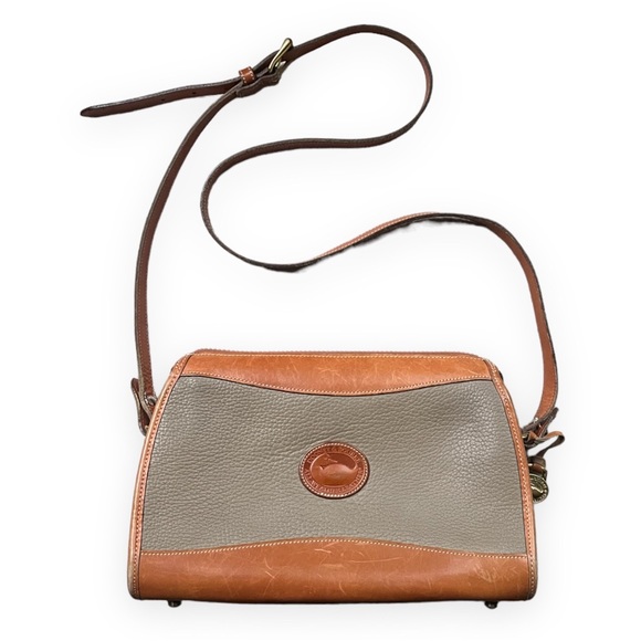 Dooney & Bourke Classic “All Weather” Large Duck British Tan/Taupe Crossbody Bag - Picture 1 of 12